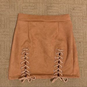 Faux Suede mini skirt